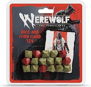 Werewolf: The Apocalypse 5th Edition Roleplaying Game Dice & Form Card Set - RPG Accessory, Contains 17 Dice & 5 Cards