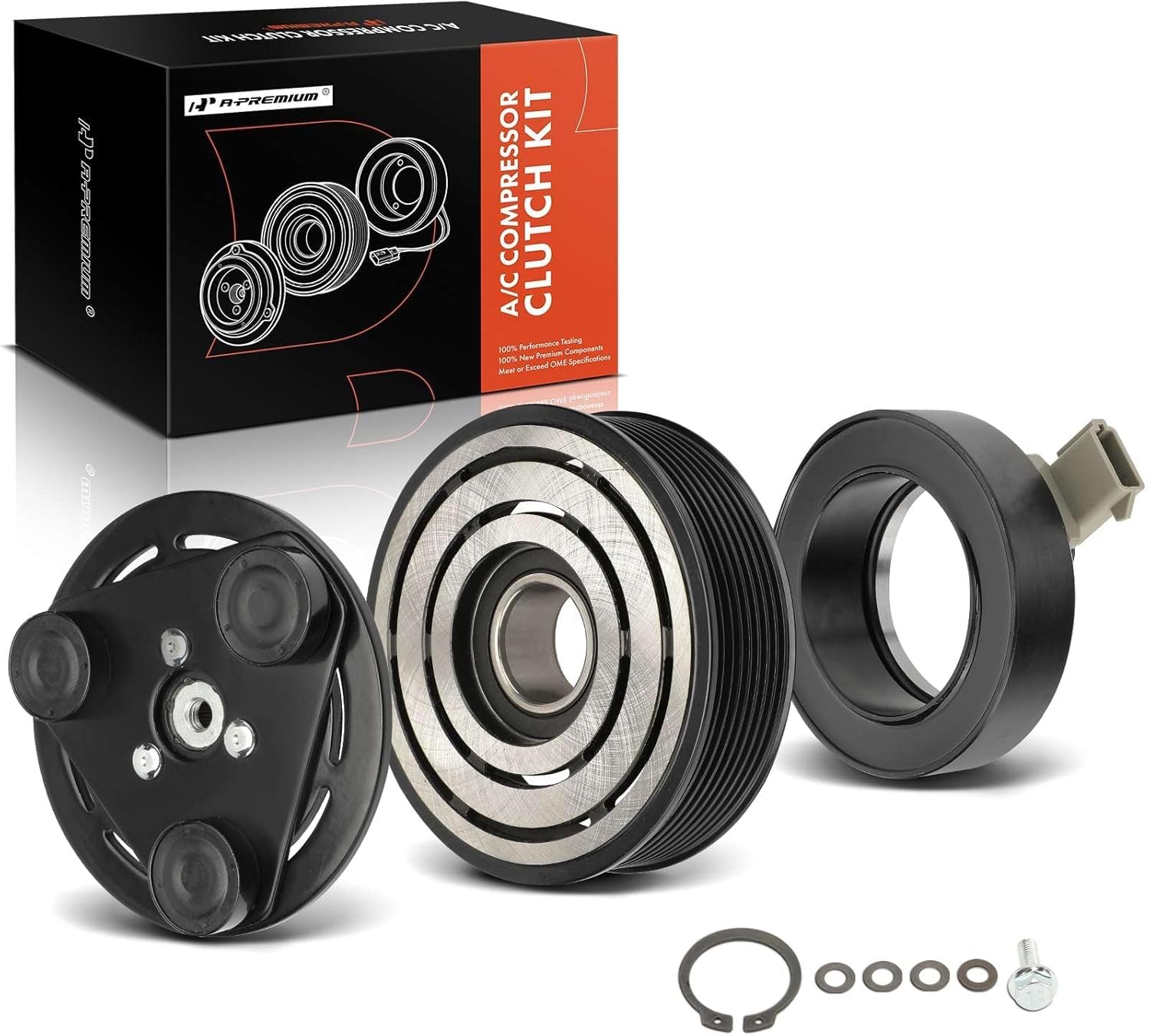 A-Premium A/C Compressor Clutch Kit Compatible with Ford F-150 2003, E-150 E-250 Econoline, Excursion, Expedition & Lincoln Navigator 1998-2001