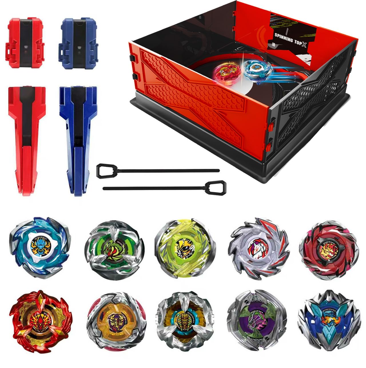 Ultimate Valkyrie Rubber Spinning Top Beyblade Avec Cofe De Lanceur