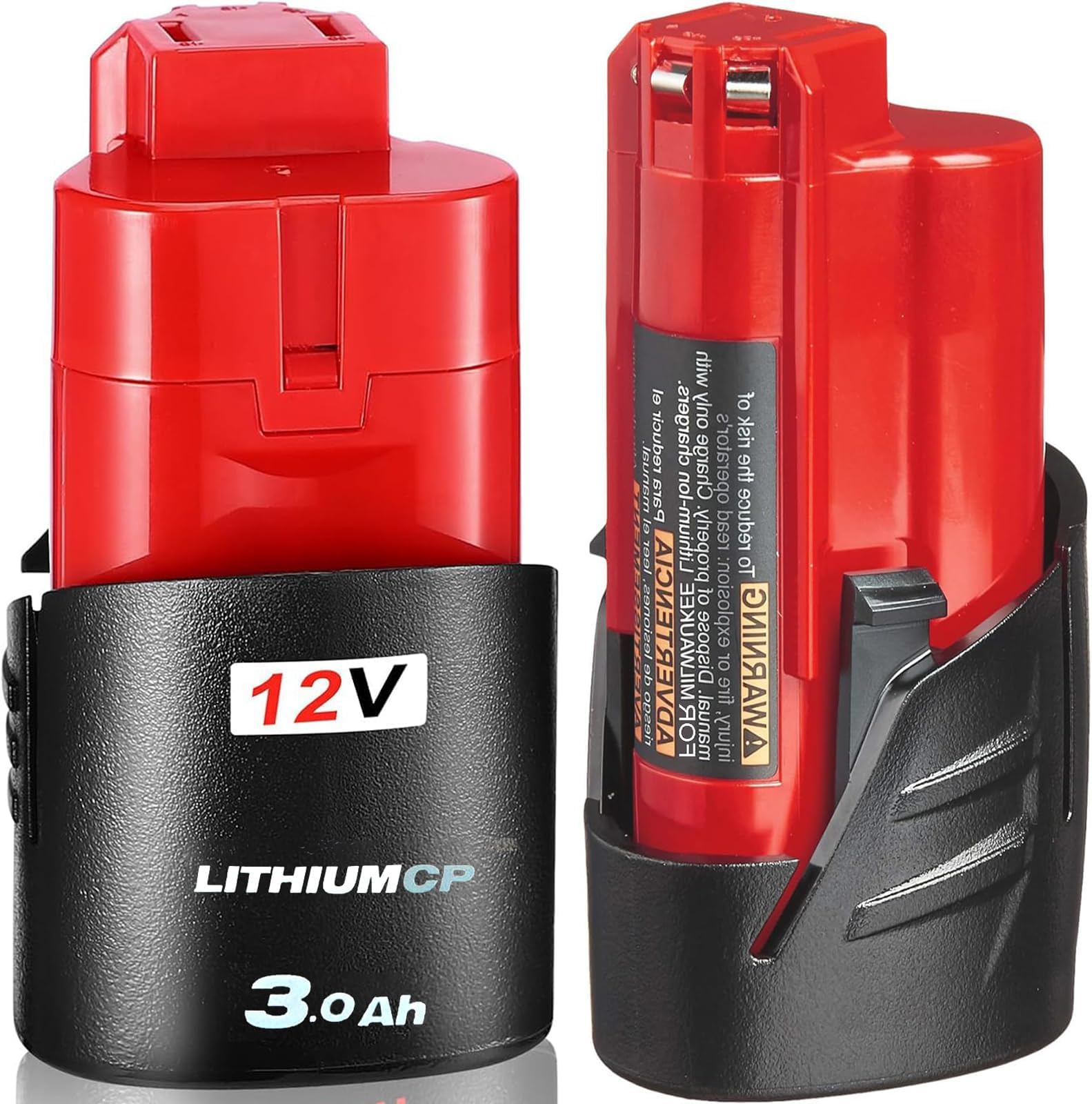 12V 3.0Ah Mi12 Replacement Battery for Milwaukee Lithium-ion Battery Compatible with Mk12 48-11-2411 48-11-2420 48-11-2401 48-11-2402 12-Volt Cordless Tools