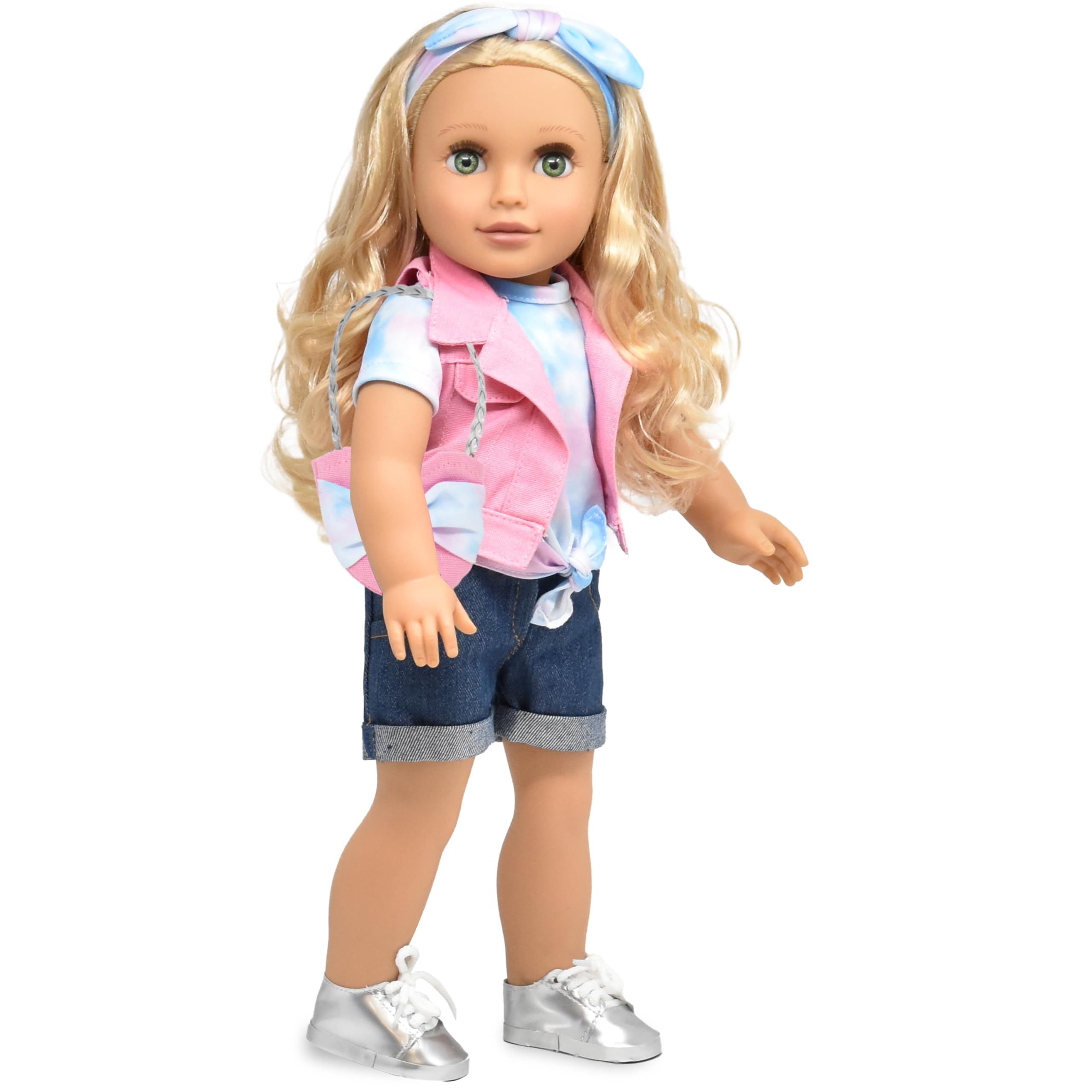 18 Inch Girl Doll, Fashion Doll with Fine Blond Hair for Styling Clothes Shoes and Accessories Princess for Girls and Kids