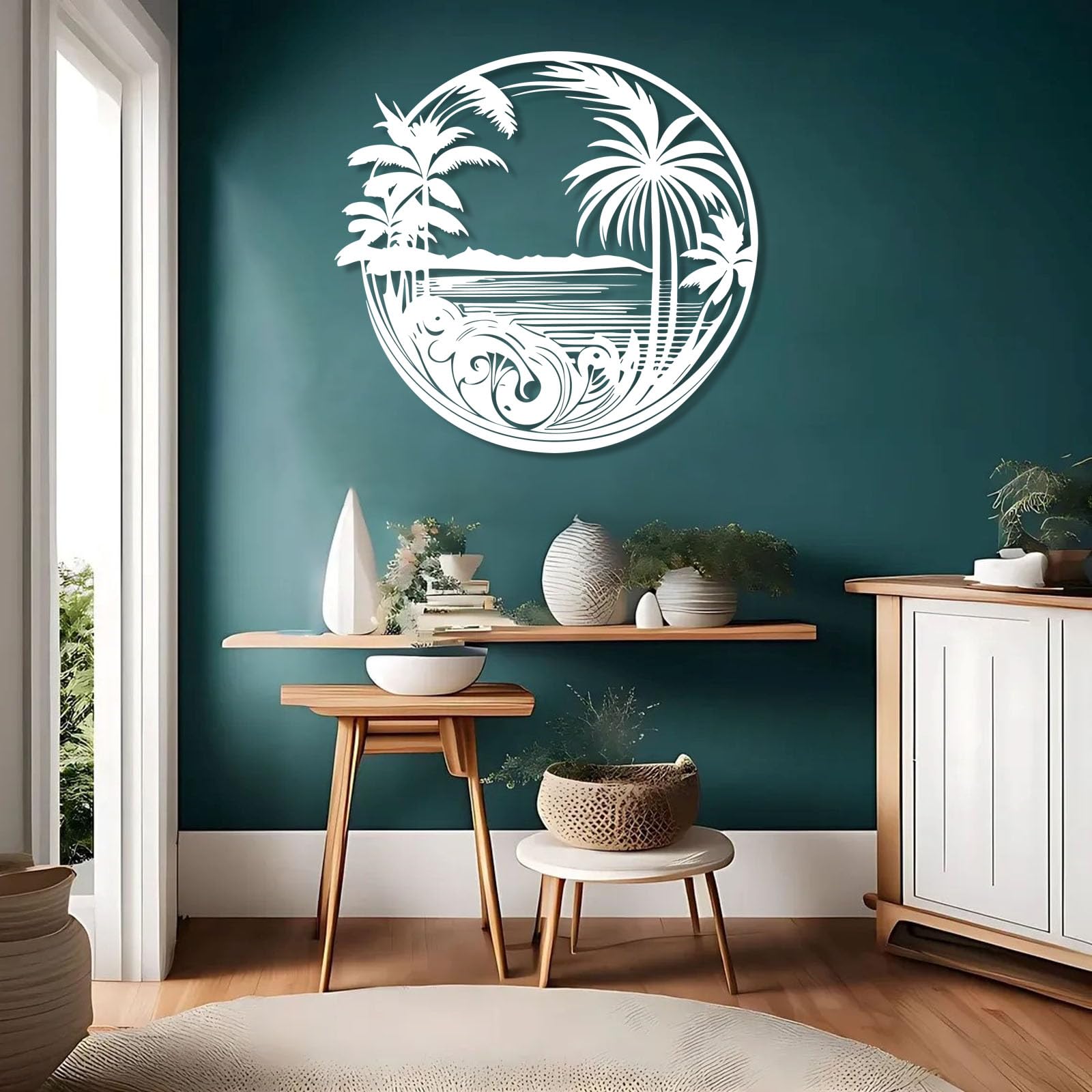 Tropical Metal Art Wall Decor, Tropical Palm Tree Metal Wall Art, Metal Palm Tree Wall Decor, Coastal Metal Wall Art, Nature Wall Art, Vacation Beach