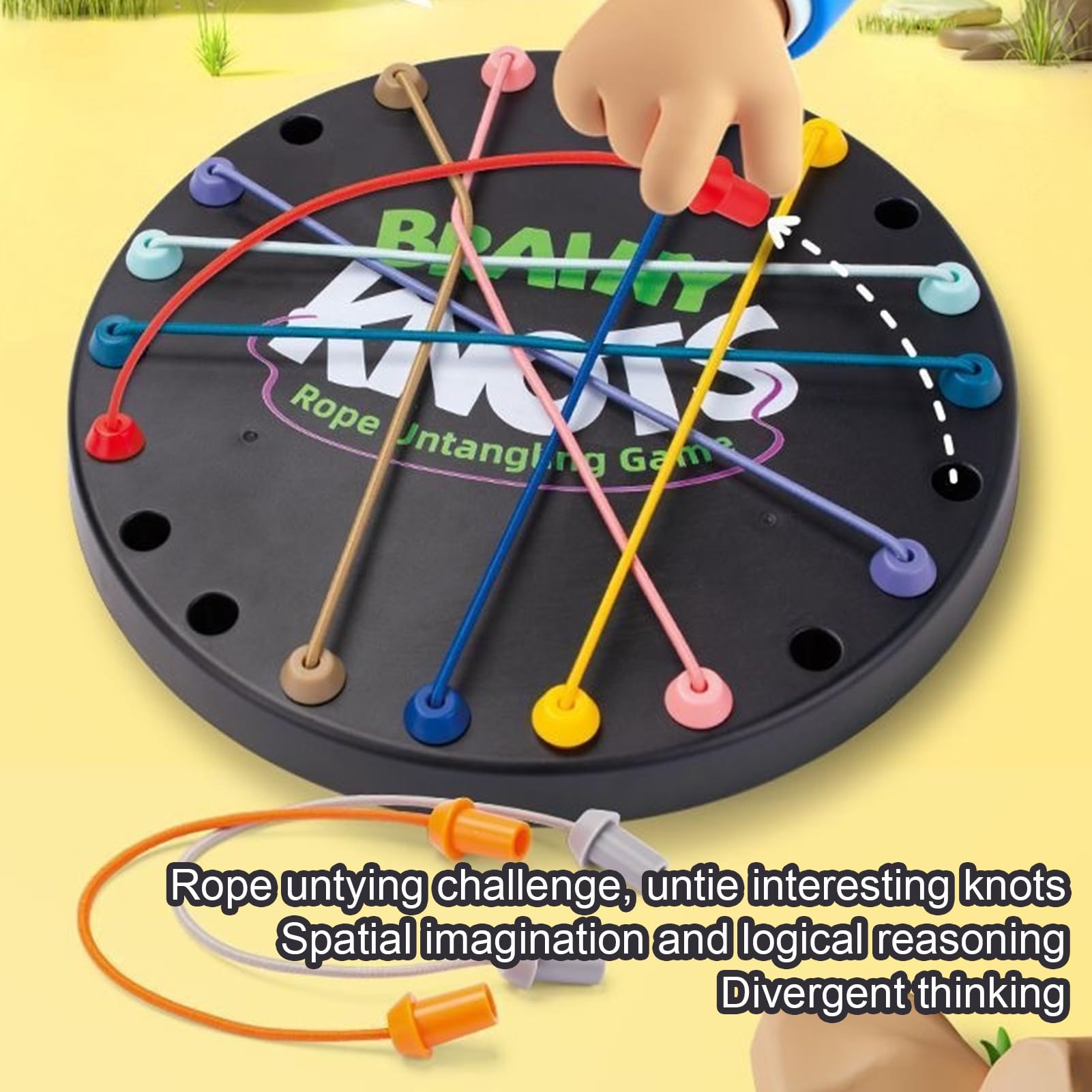 Brainy Knots Jeu De Puzzle De Corde, Stratégie Cérébrale À Cordes Torsadée, Jeux De Société De Puzzles Logiques