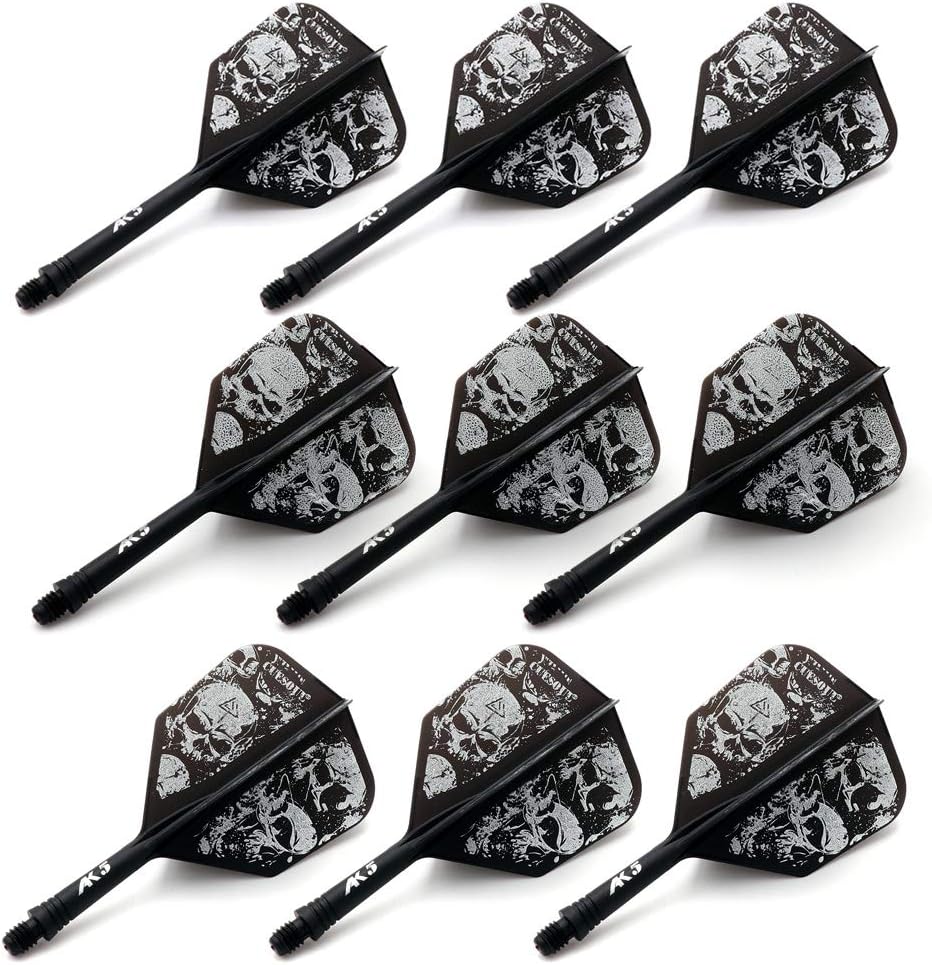 CUESOUL 3 Sets Integrated Dart Shaft and Flights,Dart Shaft Length 21mm/28mm/33mm