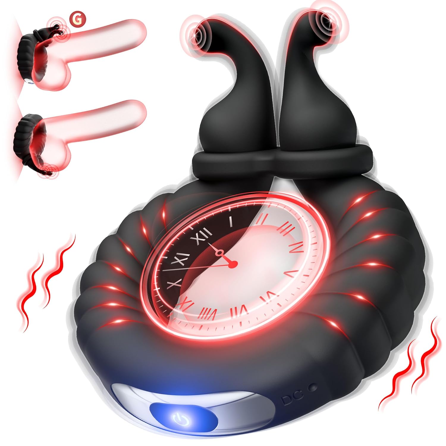 Vibrating Cock Ring Adult Sex Toys for Men 10 Vibrating Modes Penis Ring Vibrator with Clitoral Stimulator Male