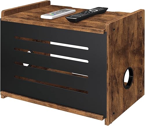 Estante para enrutador Homode, caja ocultadora de madera para WiFi, soporte para estante de proyector, caja de almacenamiento para enrutador y