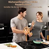 Disaenvir 4 égőfejes üvegkerámia főzőlap 6000W, 60cm, 9 fokozat, időzítő 4