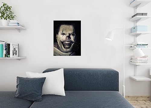 Miniatura 6 de Póster de fotografía de terror de payaso malvado, espeluznante y aterrador, decoración de Halloween, póster impreso para pared, 24 x 36 pulgadas