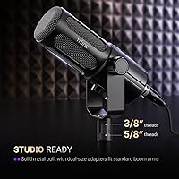 Vista 8 de FIFINE Micrófono para podcast, micrófono dinámico vocal USB/XLR para transmisión, grabación, emisión, creador de contenido, micrófono de estudio