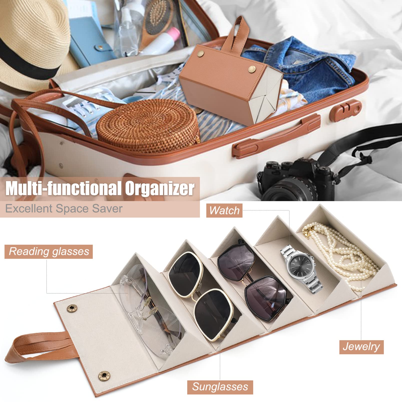 Scatola Portaoggetti Occhiali,Scatola Portaoggetti Occhiali da Sole,Porta Occhiali da Sole,Custodia per Occhiali da Viaggio,Organizer per Occhiali da Sole Per Occhiali Da Vista Donna Uomo