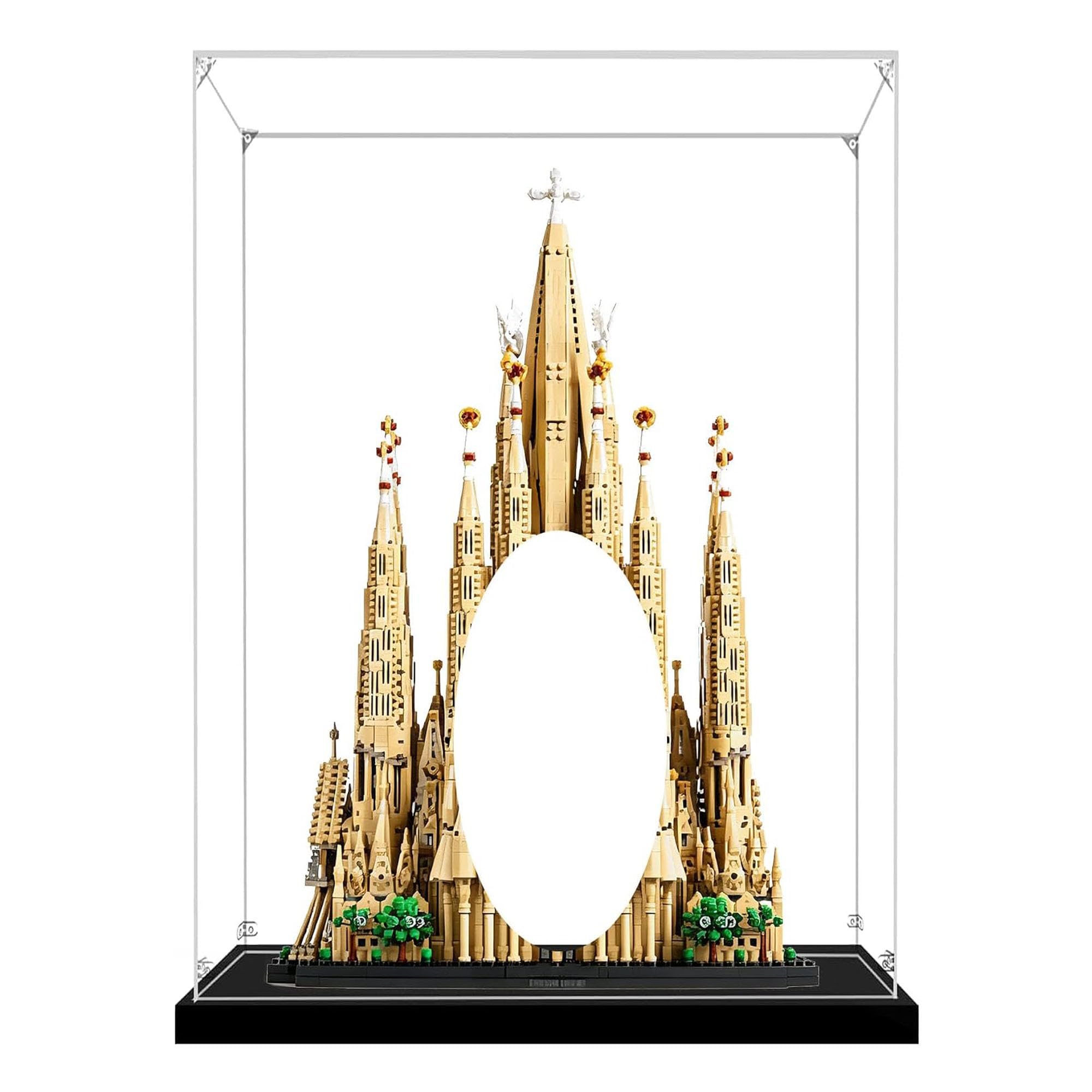 Acrylic Display Case for Le-go 21065 Cathedral Festival, Dustproof Transparent Storage Box, Display Box Compatible with 21065 (Box Only) (Transparent 2mm)