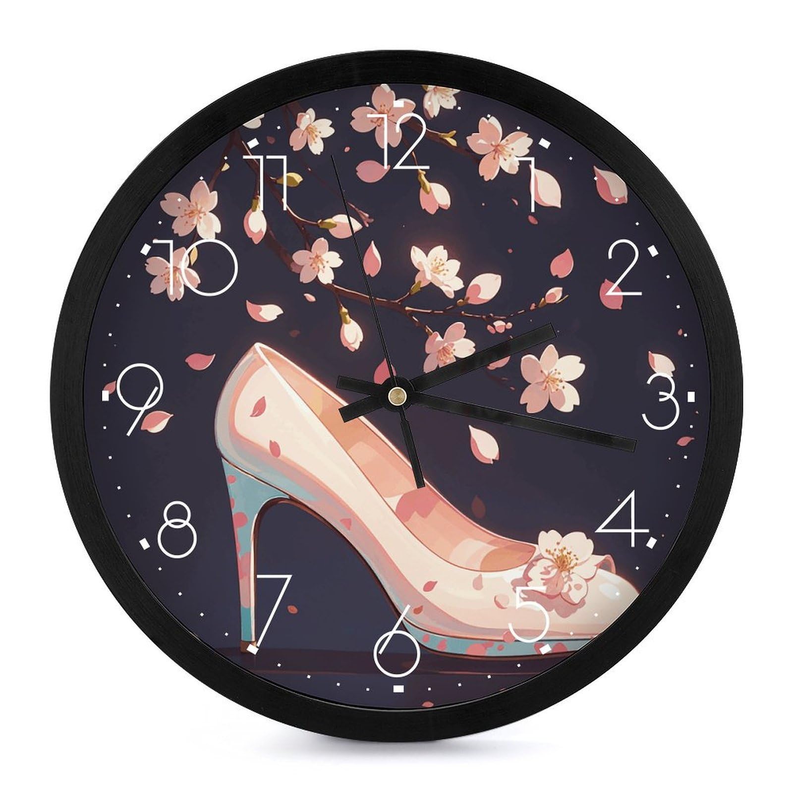 Horloge murale silencieuse sans tic-tac à grands chiffres pour salon zen