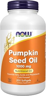 NOW Pumpkin Seed Oil 1000mg Softgels - Cold Pressed, Non-GMO with EFAs & Phytosterols, 200 Count