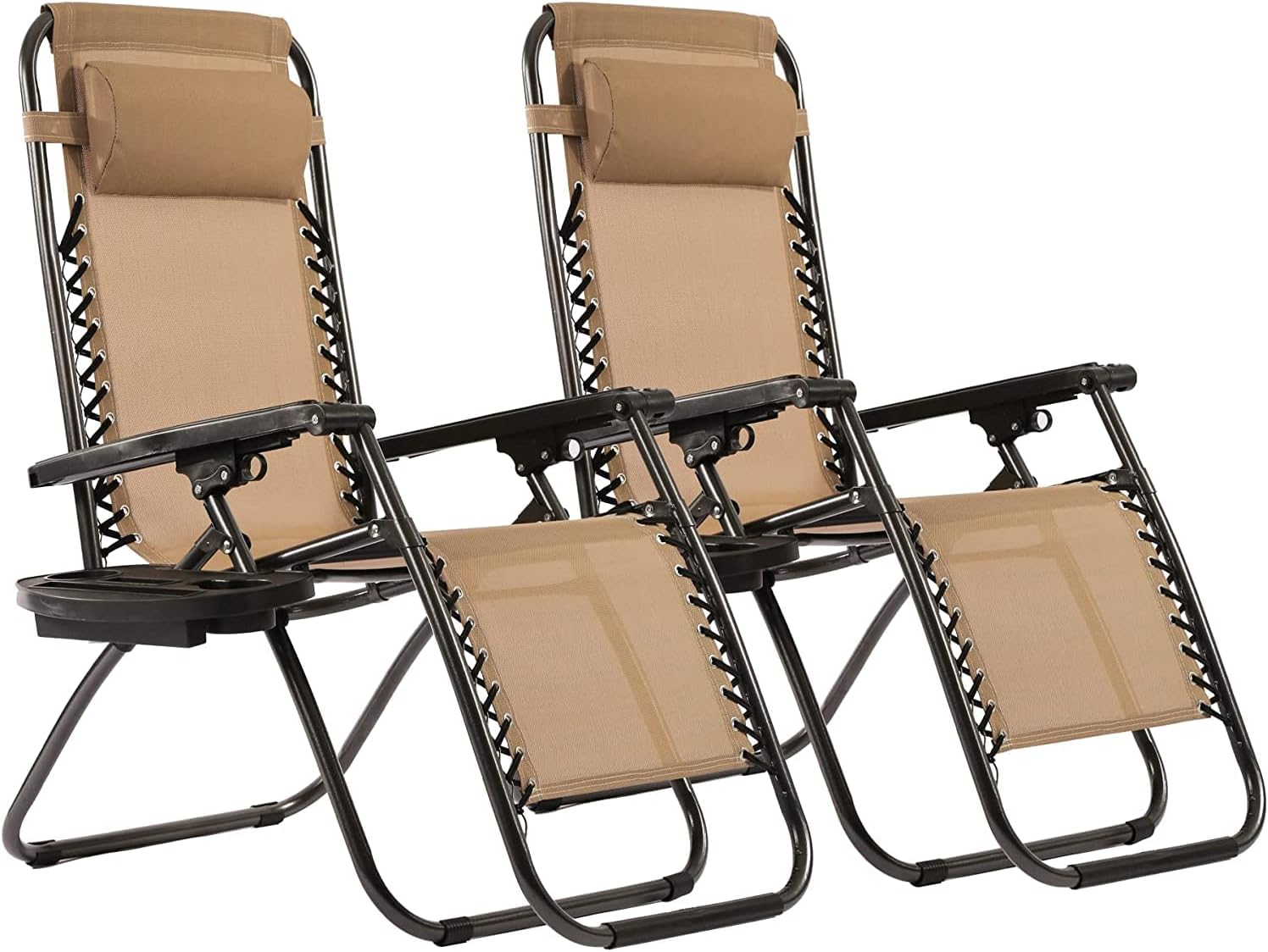 FDW Zero Gravity Chair,Zero Gravity Lounge Chair,2 Pack Folding Lawn Chair