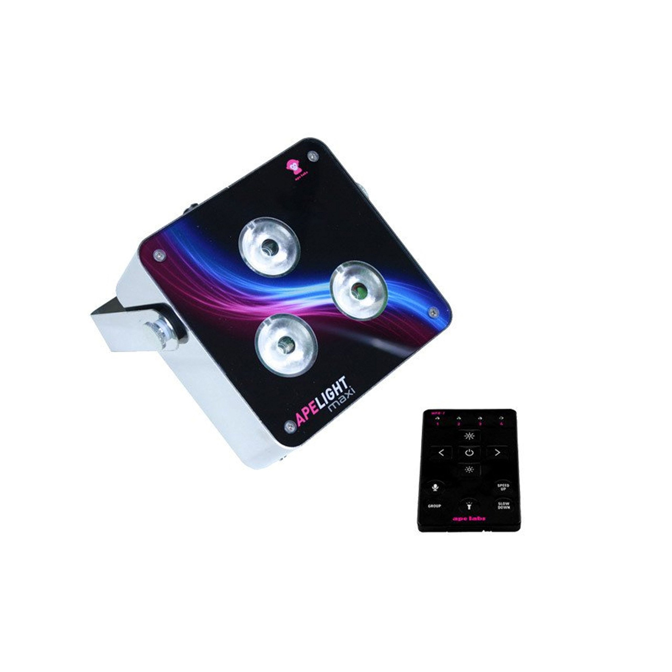 Ape Labs Maxi | Solo - German Made, Professional Smart Uplight, 45 Watt RGBW LED Par, Battery Powered w/Wireless DMX & MusikMode (Remote & Charger Not Included)