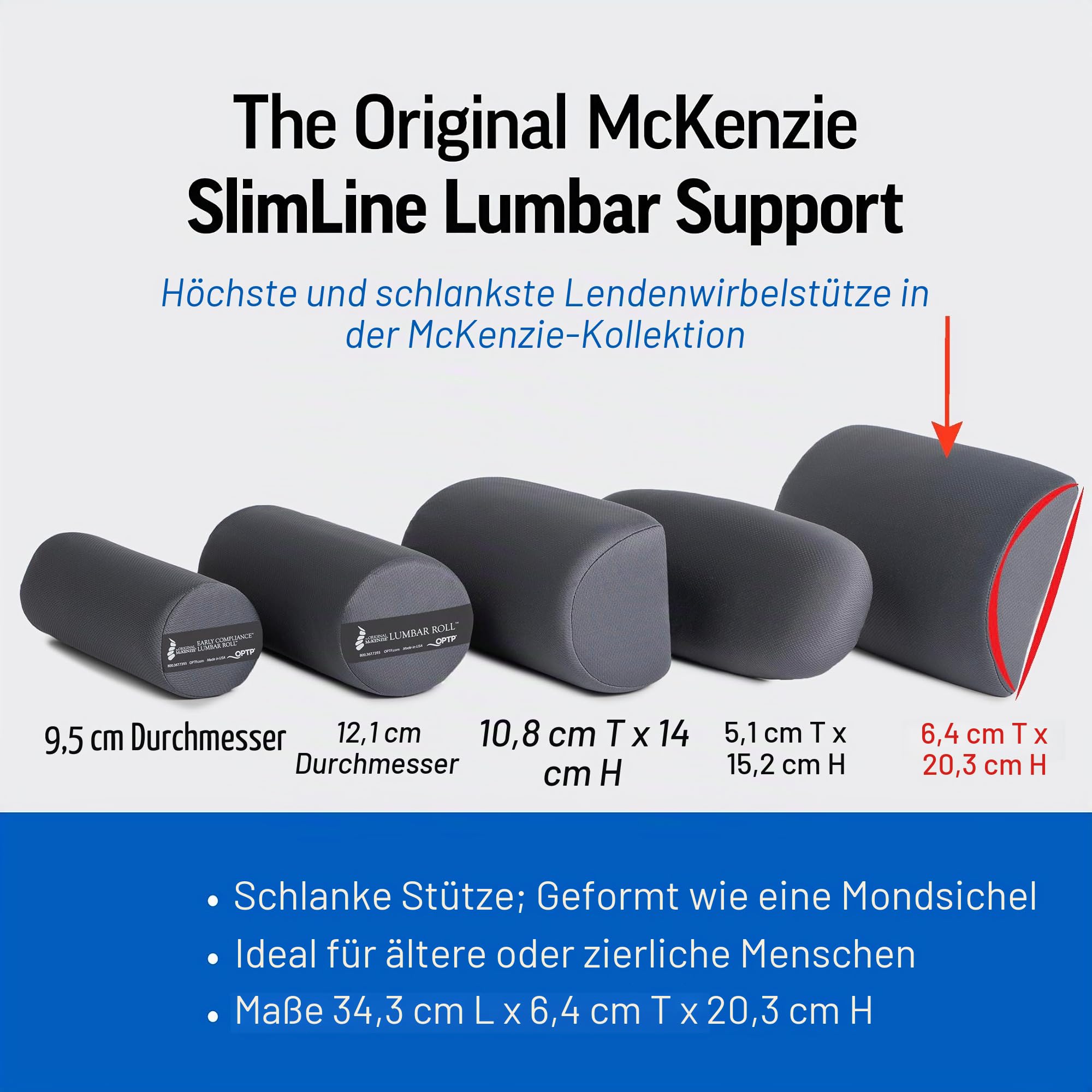 The Original McKenzie Slimline Lumbar Support by Rolyn Prest