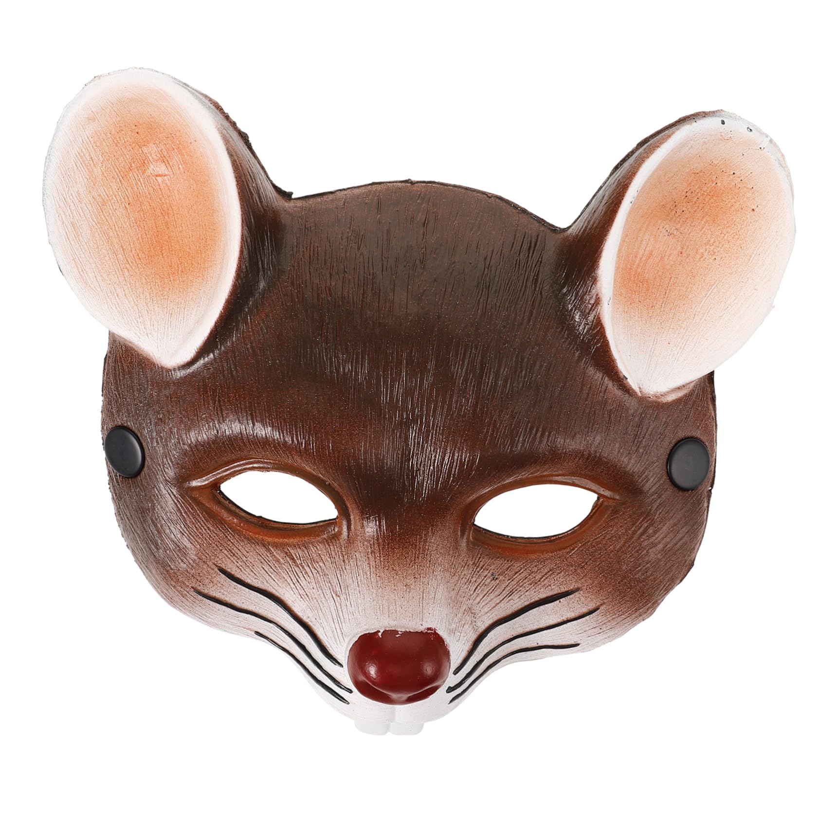 Veemoon 1pc Mouse for Adults Boy Girl Creative Carnival Halloween Costume Accessory Lightweight Comfortable Pu Design for Parties Masquerades Brown
