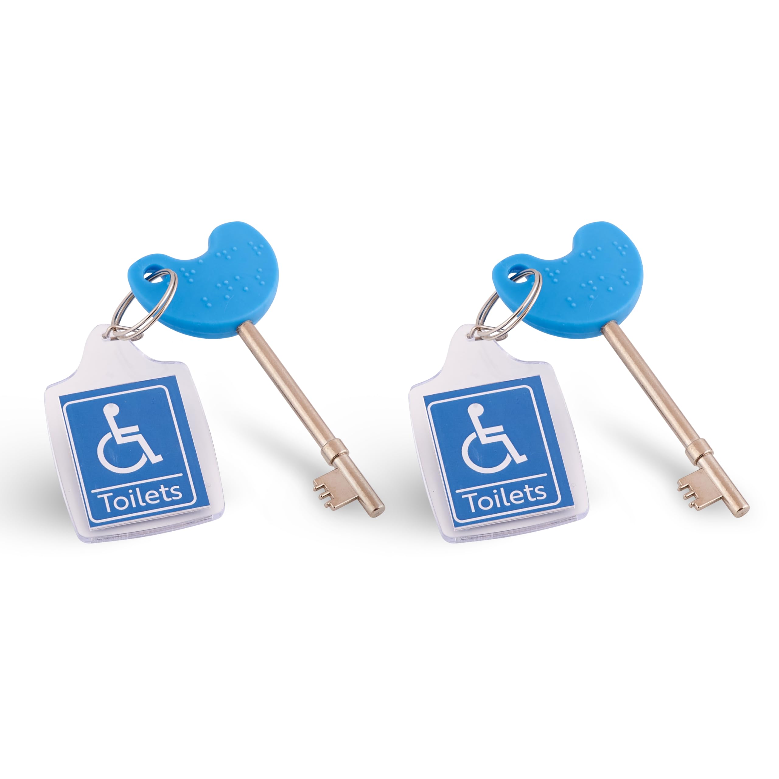 NKS Radar Key – Disabled Toilet and Bathroom Door Access | 2 Braille Easy-Turn Keys with Keyrings | Perfect for Carers & Families | Nationwide Access to UK Public Toilets
