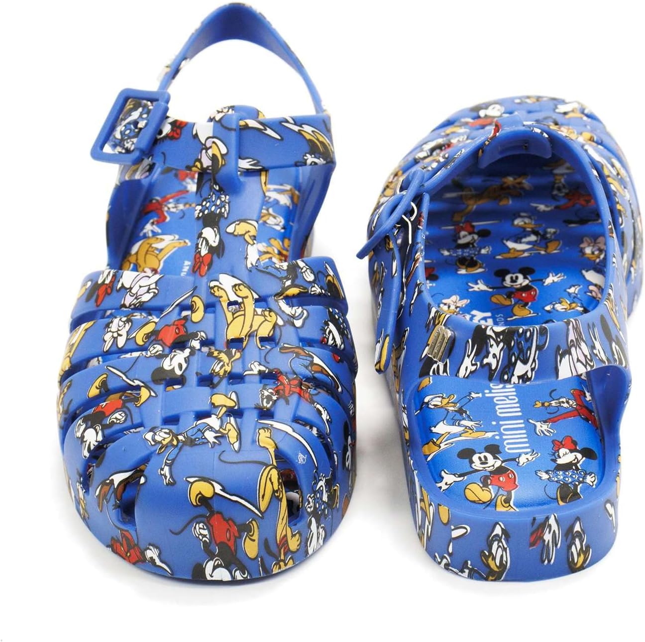 Mini Melissa Girls Possession Mickey And Friends Jelly Sandals, Blue Multi Color,3 M US