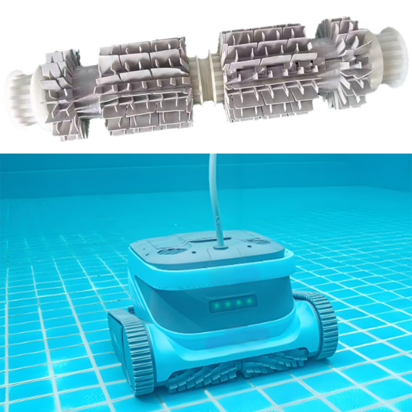 Spazzola di carbone 9980892 e camera d'aria 9985006 per pulitore piscina Dolphin M400, kit di pezzi di ricambio per una manutenzione efficiente della piscina