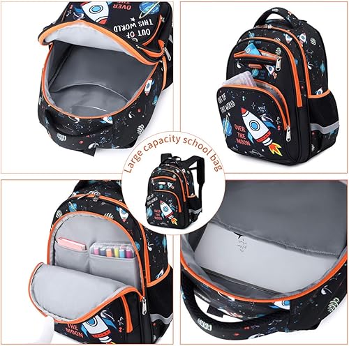 Miniatura 5 de Cusangel Mochila para niños y niñas, bolsas escolares, jardín de infantes, escuela primaria, escuela secundaria, ligera, impermeable