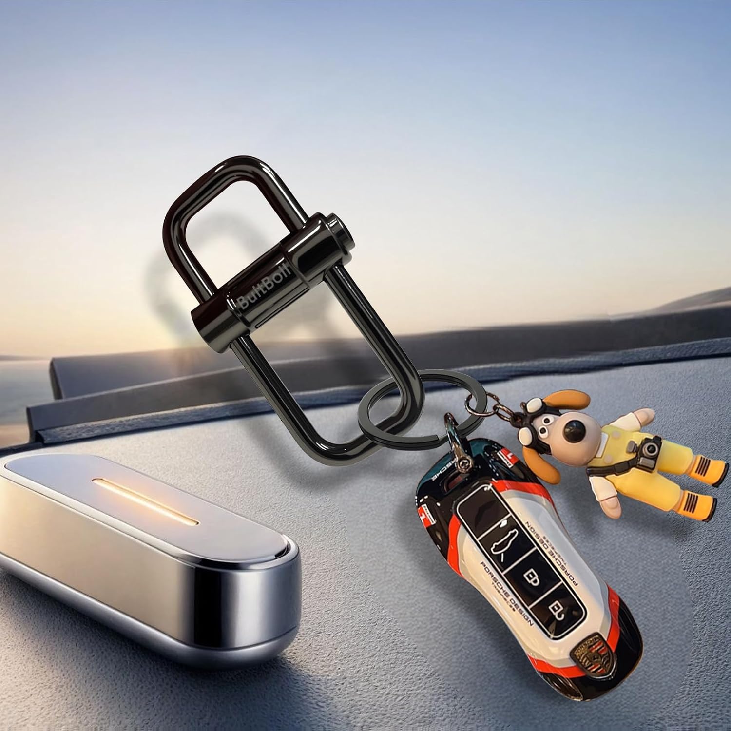 Key Chain, Heavy Duty Lock Key Ring Keychain Clip Key Holder Organizer for Home Car Keys Women Men