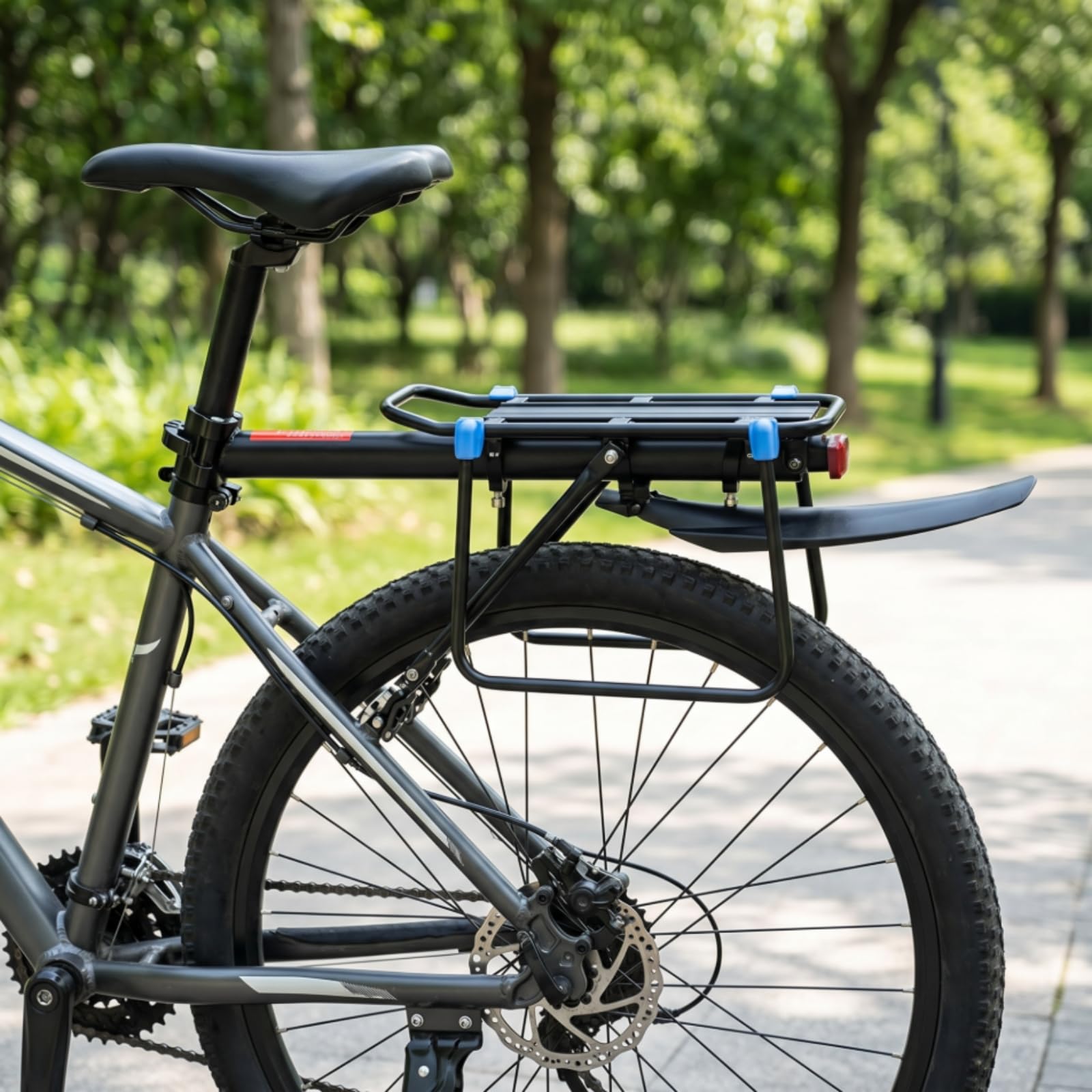fahrradgepäckträger mit schnellspanner, Fahrrad-Gepäckträger Mit Schnellverschluss, Blaue Akzente