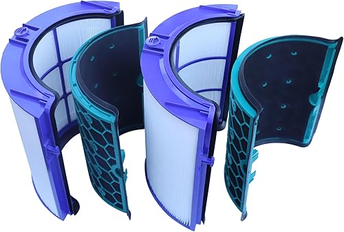 Miniatura 9 de Filtros HEPA verdaderos para Dyson HP04 TP04 DP04 TP05 DP05 DP05 Sellados Dos Etapas 360 Filtro de carbón activado por ventilador fresco puro 2