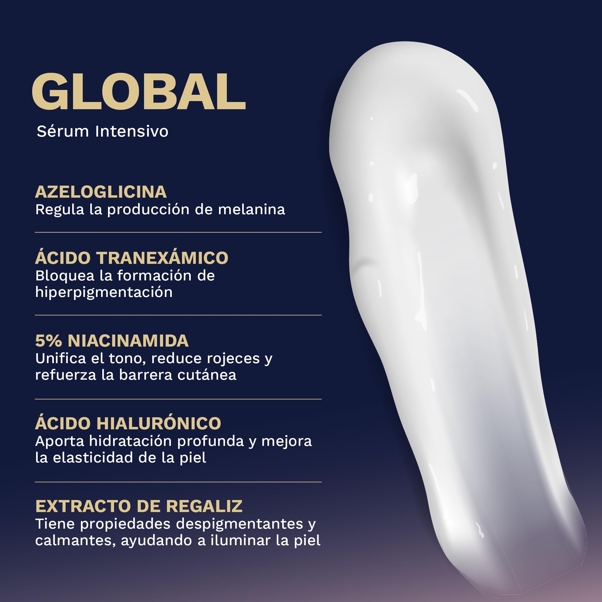 Santamarina Cosmetics - Sérum Facial Antimanchas - GLOBAL 30 ml - Serum Hidratante, Antioxidante, Antimanchas, Seborregulador - Crema para la Cara Piel Mixta - Mejora la Elasticidad, Sin Perfume