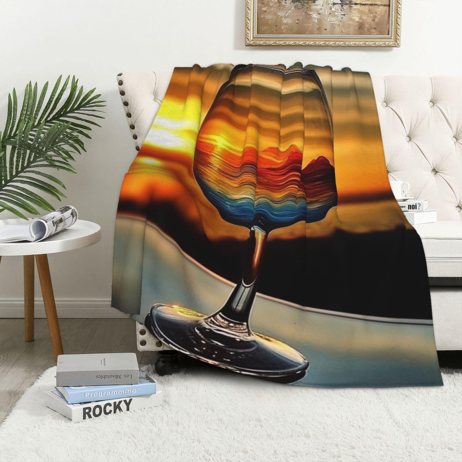 Couverture molletonnée vin pour vos soirées cocooning sur le canapé