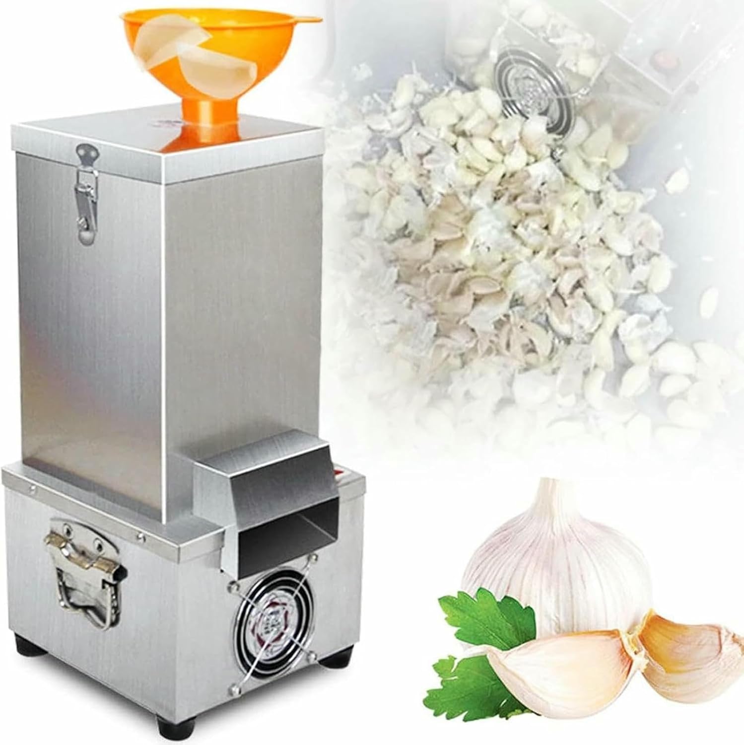 Electric Garlic Peeler Machine Garlic Peeling Machine, 200W Garlic Clove Peeling Machine, with 25kg/h,Electric Garlic Separating Machine,Commercial Stainless Steel Garlic Peel