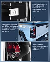 Vista 6 de Nilight Conjunto de luz trasera compatible con Chevy Silverado 1999 2000 2001 2002 2003 2004 2005 2006 2007 Chevy Silverado 1500 2500 3500 99-02 GMC