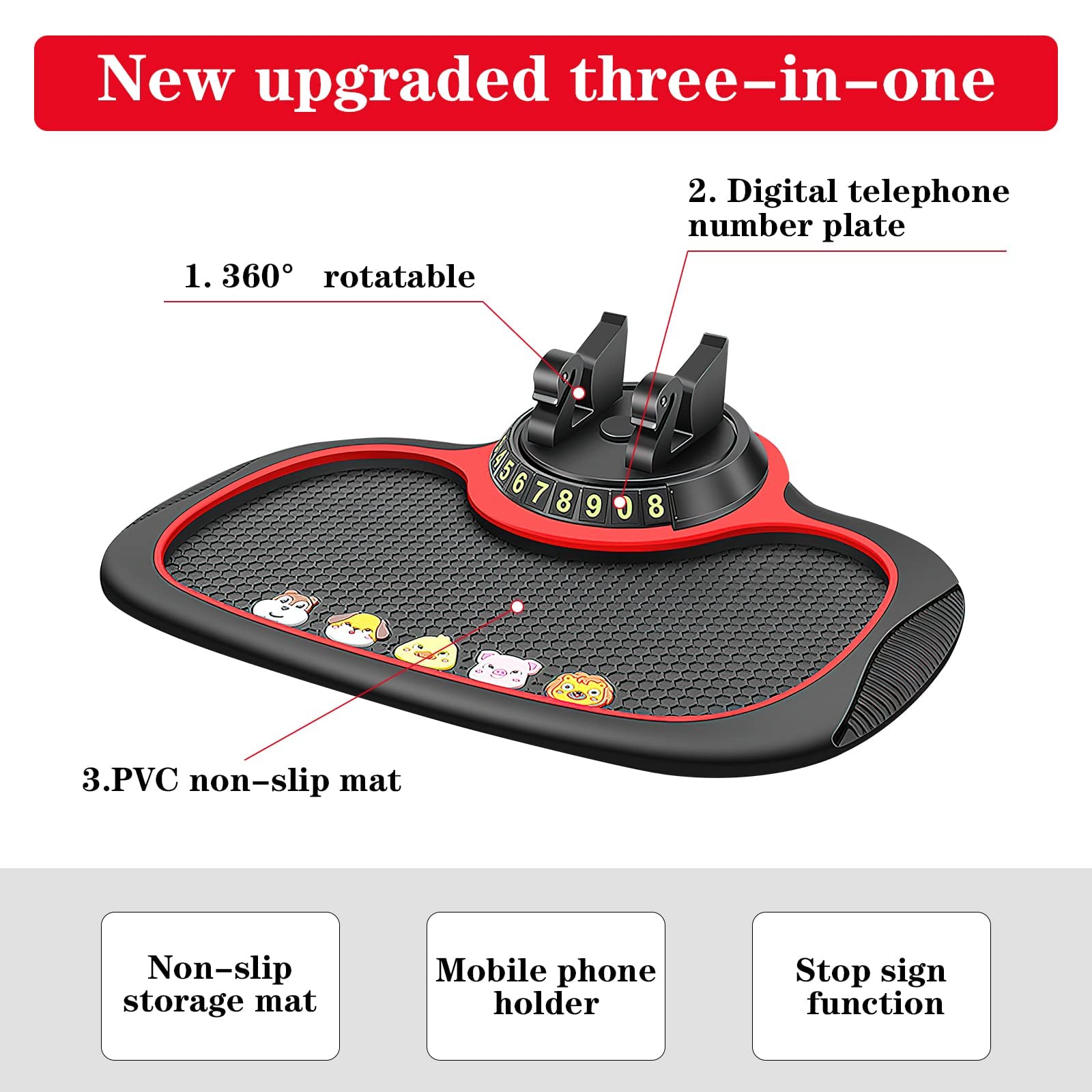 Puasok Tapis Antidérapant Voiture Tableau De Bord