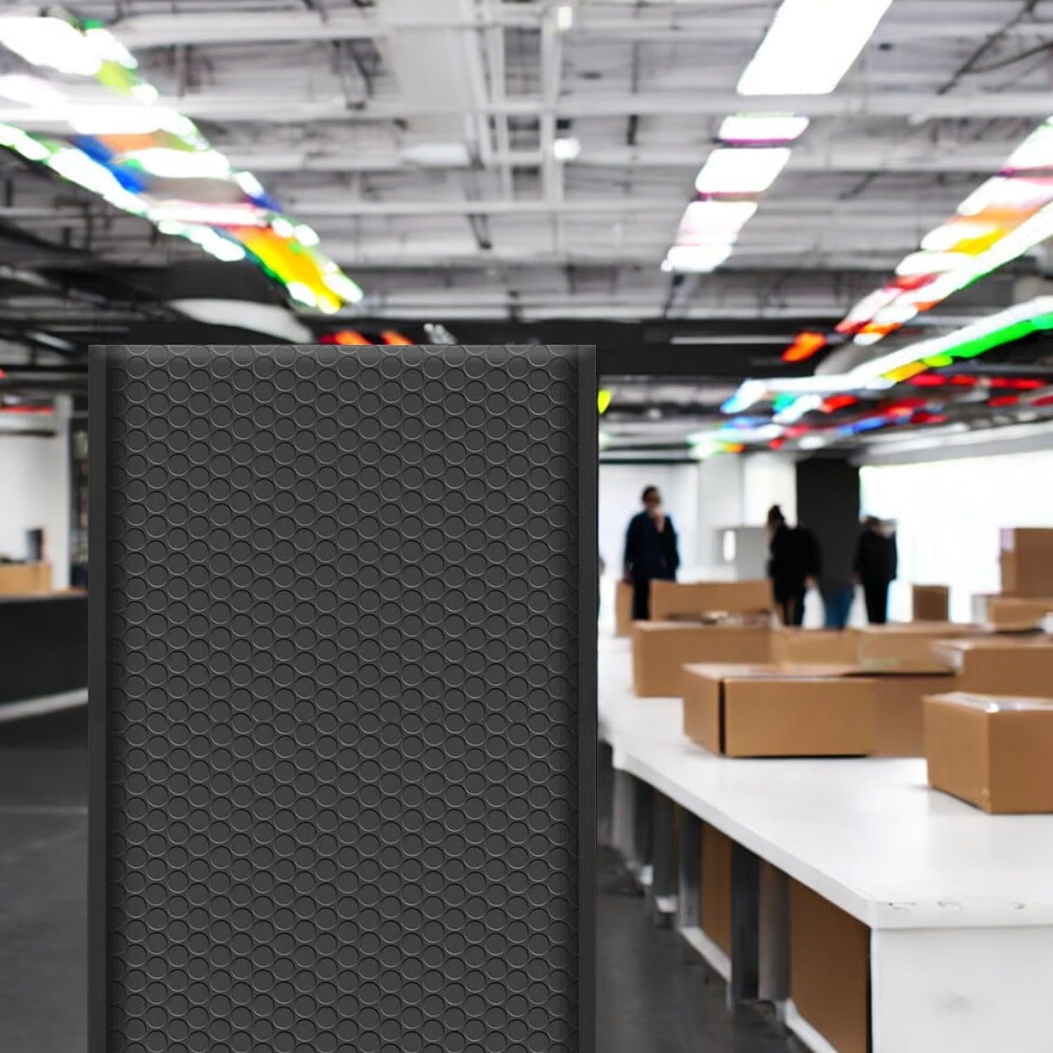 iMBAPrice 12.5x19 Inch Black Poly Bubble Mailers #6, 100-Pack – Large Padded Shipping Envelopes with Self-Seal Adhesive Bags for Clothing, Non-Fragile Electronics & Accessories Packaging