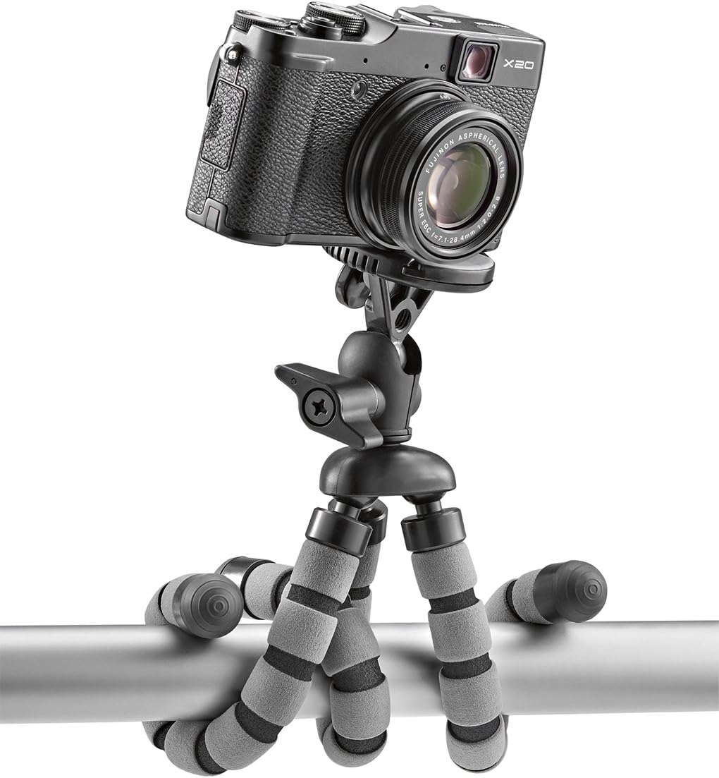 Cullmann Alpha 655 Flexible Mini Tripod with Ball Head and Quick Release System 25 cm Grey