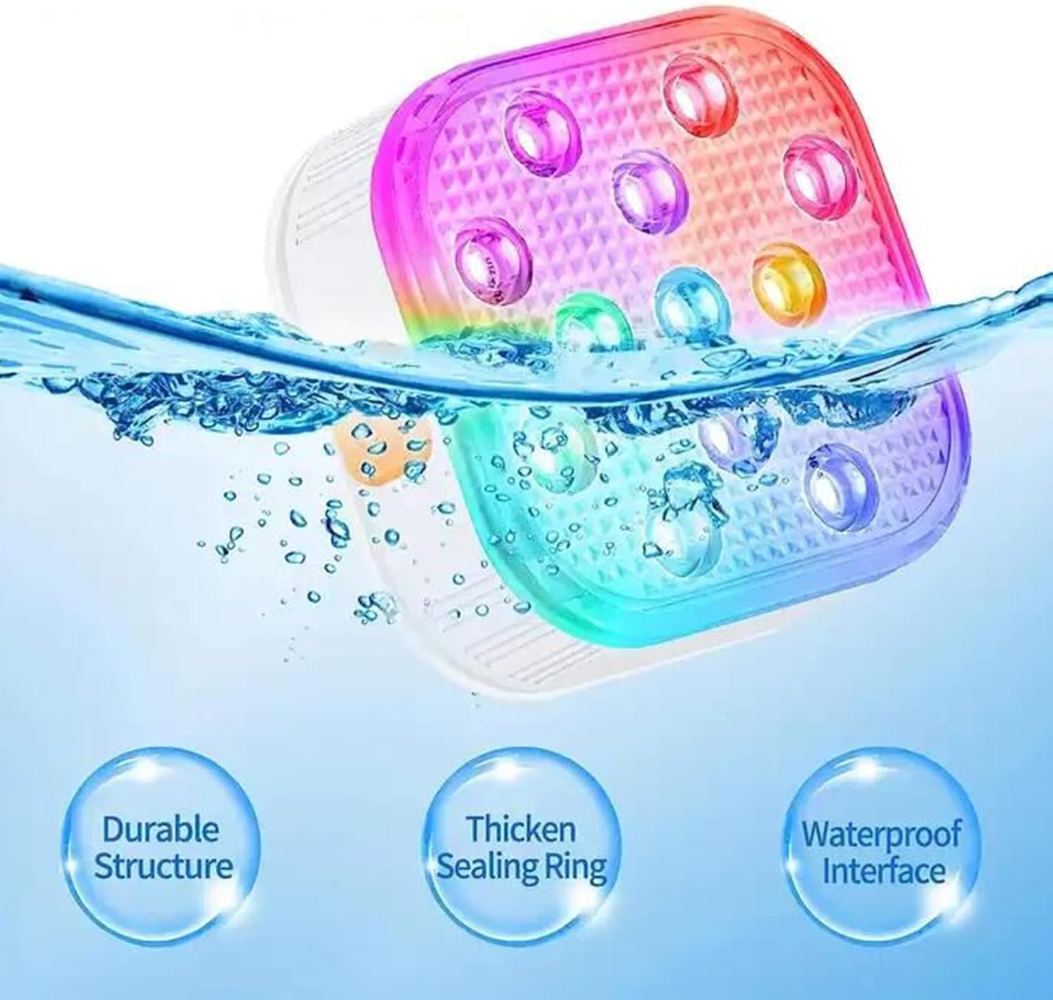 Lixada LED Pool Light, Rechargeable Submersible Underwater Light with Remote,16 Color Changing IP68 Waterproof for Aboveground/Inground Pools, Pond Decoration(2 Pack)