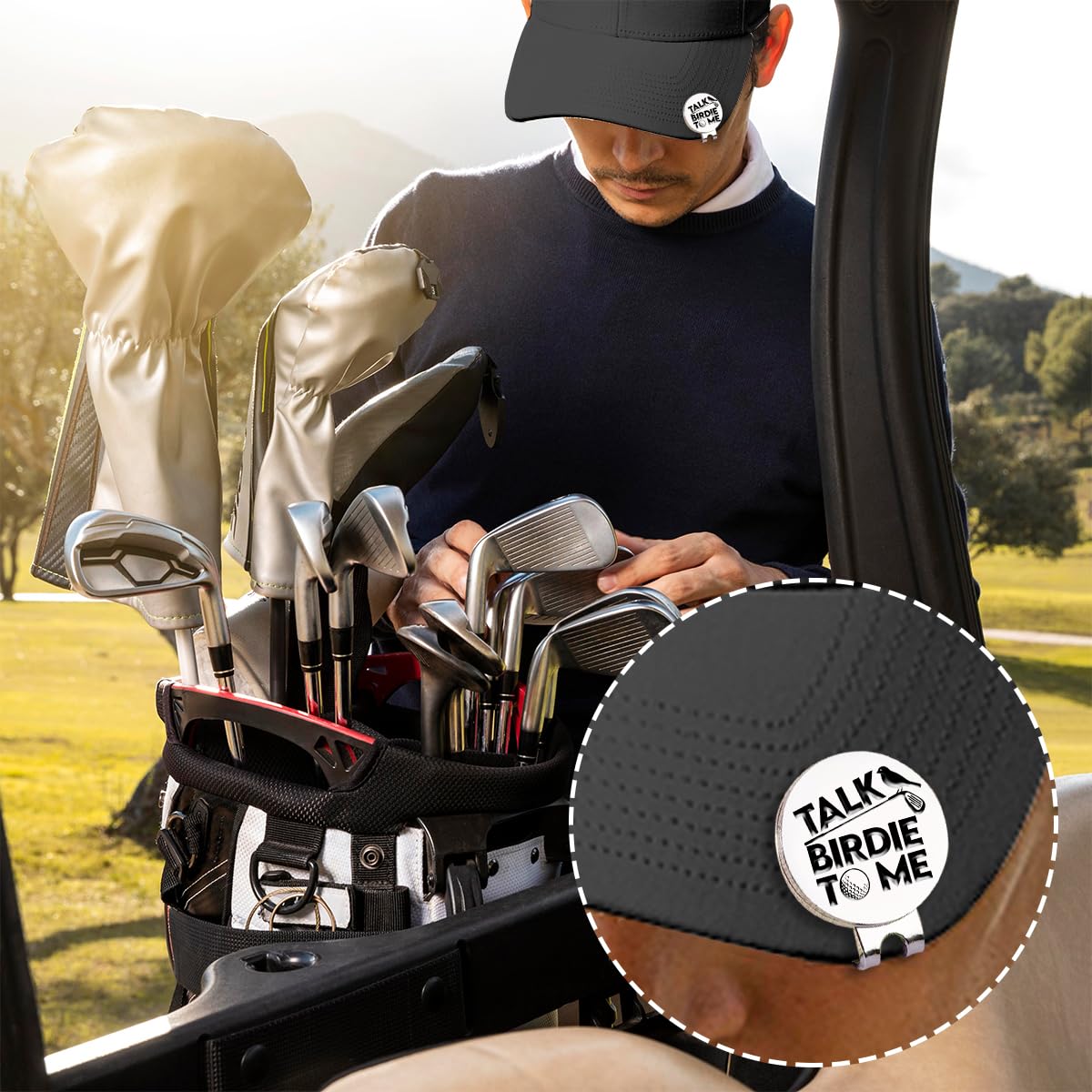 Hafhue Talk Birdie to Me Golf Ball Marker with Magnetic Hat Clip