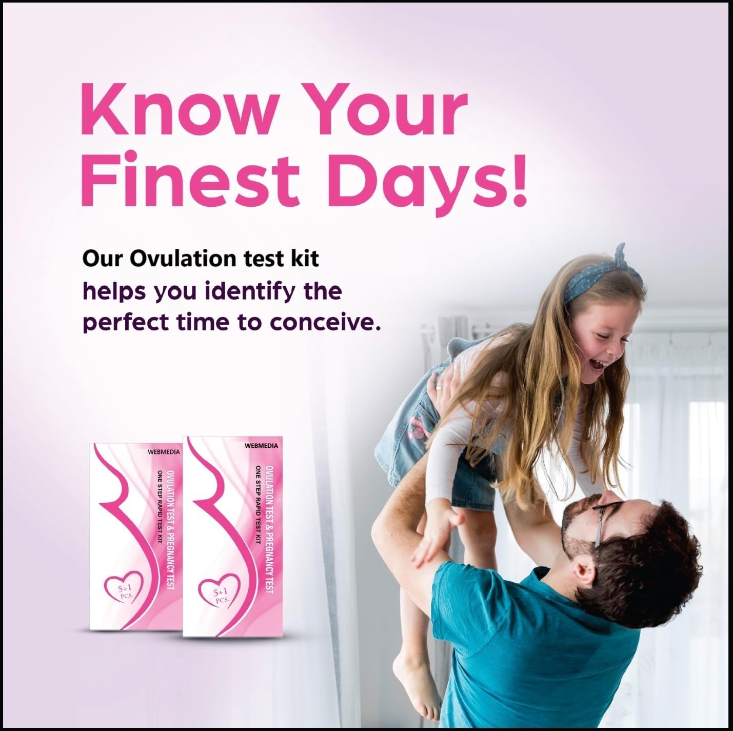 Ovulation Test Kit for Women Planning Pregnancy | Fertility & Conception Planning Kit | Accurate Results in 5 Minutes | Identifies Most Fertile Days to Conceive | Home Ovulation Test with 3 Strips