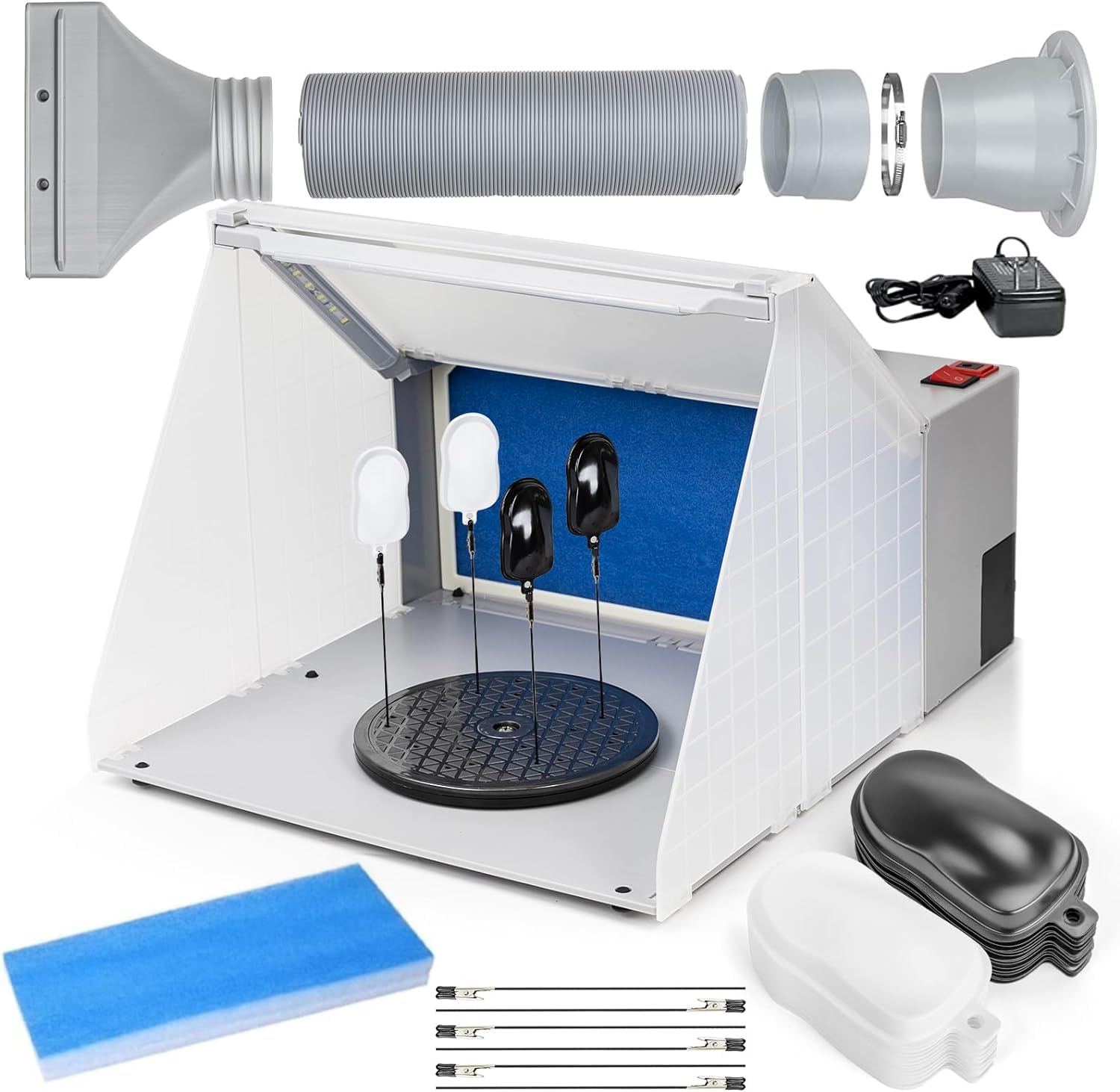 Amazon.com: Autolock Airbrush Lighted Hobby Spray Booth Kit, Paint