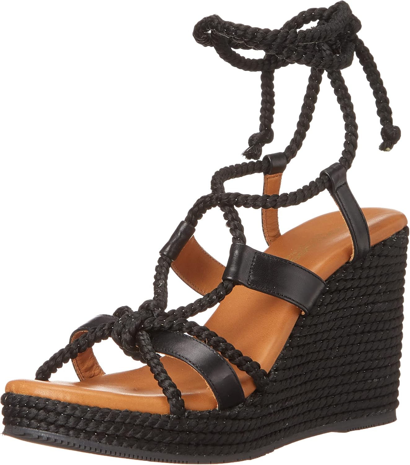 Amazon.com | Andre Assous Women's ASH Wedge Sandal, Black, 10 | Platforms u0026  Wedges