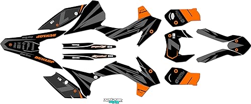 Miniatura 7 de Kalair GFX Graphics Kit for KTM 200XC-W,250XC-W,300XC-W,450XC-W AND 500XC-W (2016) Bold Series Orange-cyan 21 Mil - Dirt pit bike motorcycle