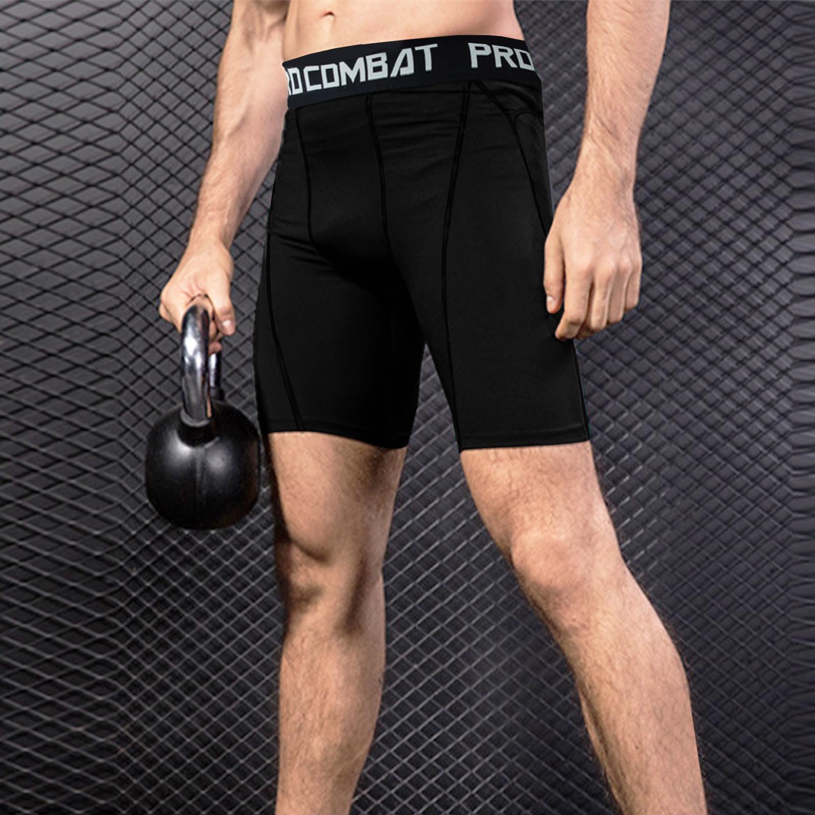 NuCamper Pantaloncini da Ciclismo da Uomo, Pantaloni Corta Compressione, Pantaloncini da Corsa Traspiranti ad Asciugatura Rapida, Sportivi Pantaloncini per Running