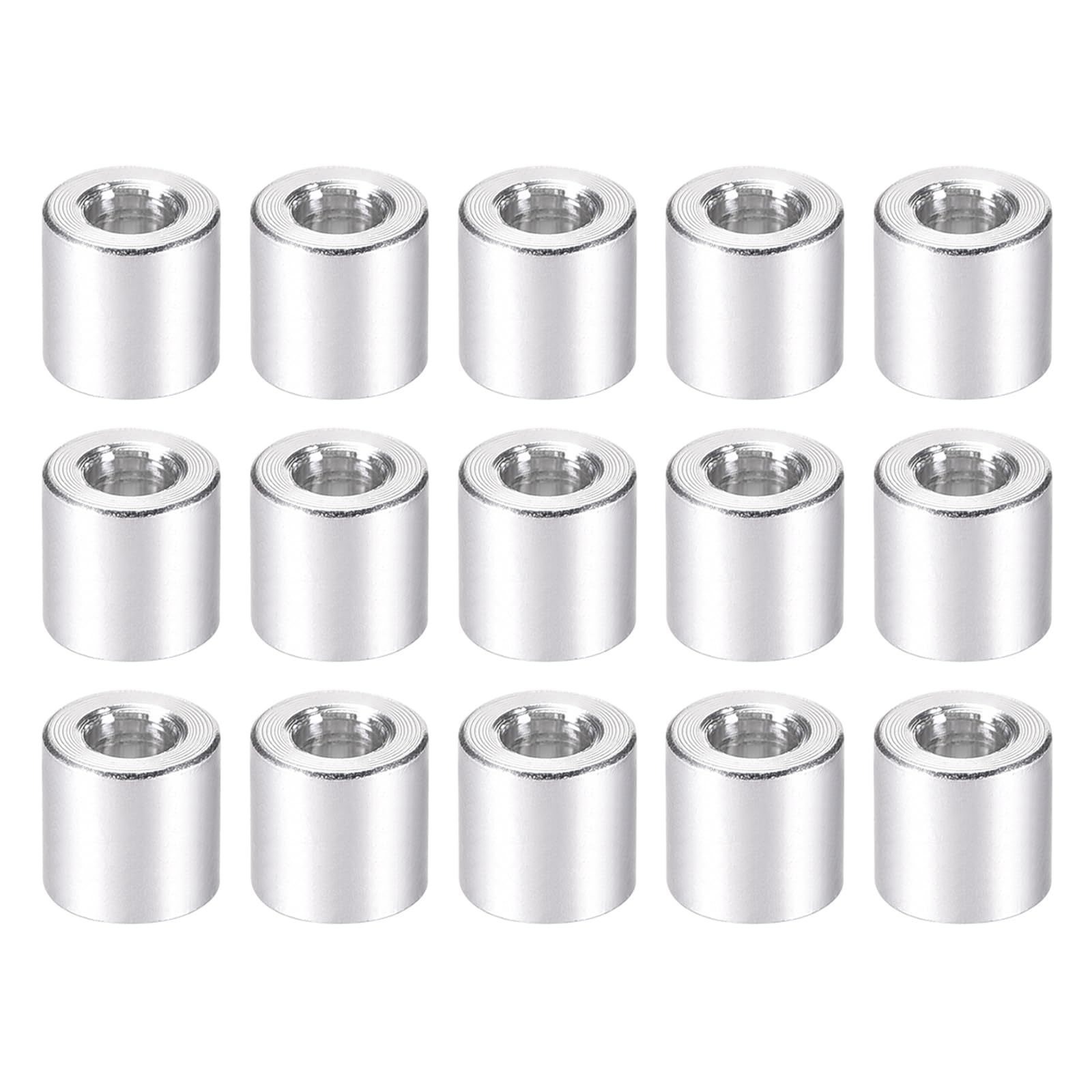 YOKIVE 15 Pcs Standoff Spacer, Aluminum Round Straight Spacer, Silver, 6mm