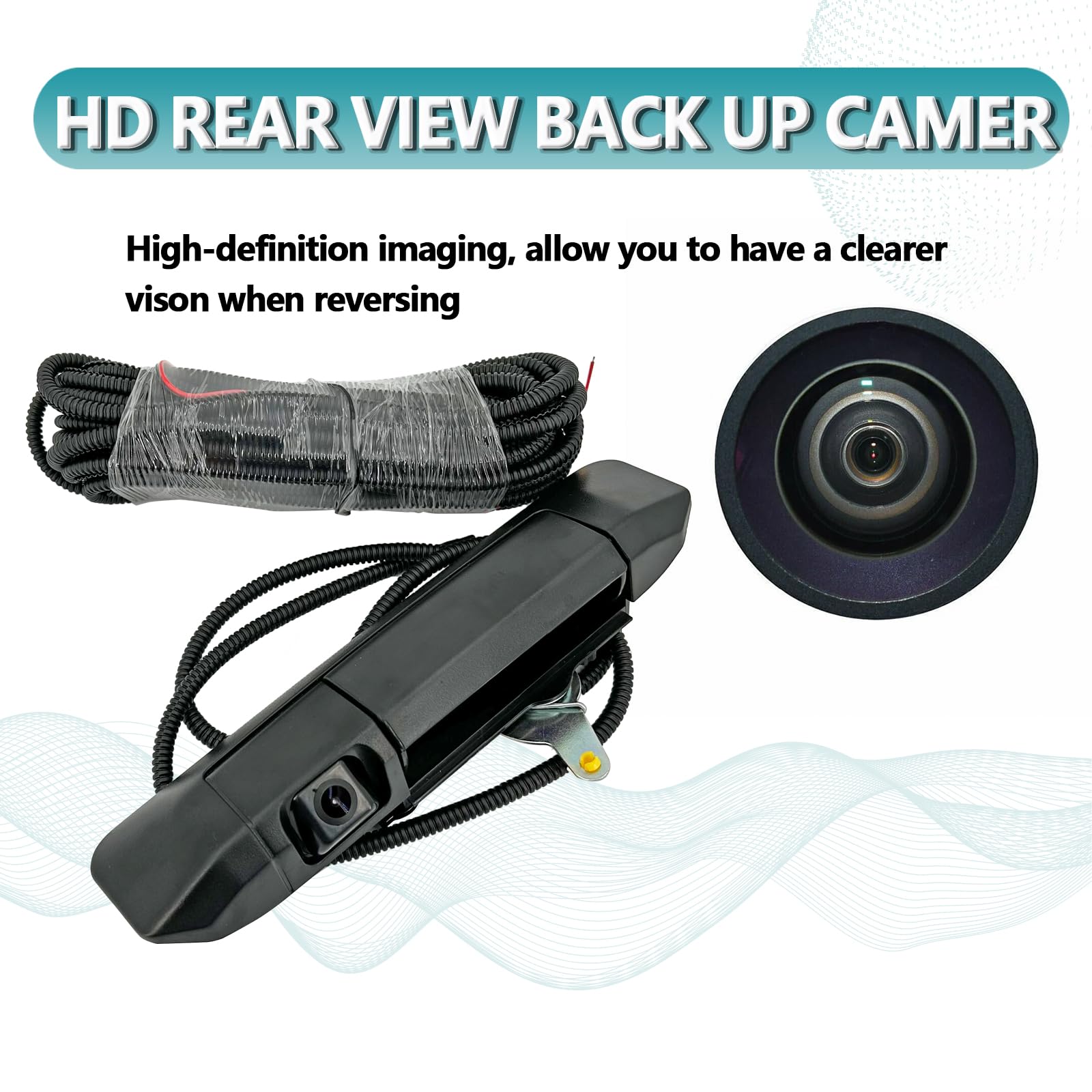 Car Rear View Backup Tailgate Handle Camera Replacement for Toyota Tacoma 2005-2014 Tailgate Door Handle Replacement Camera