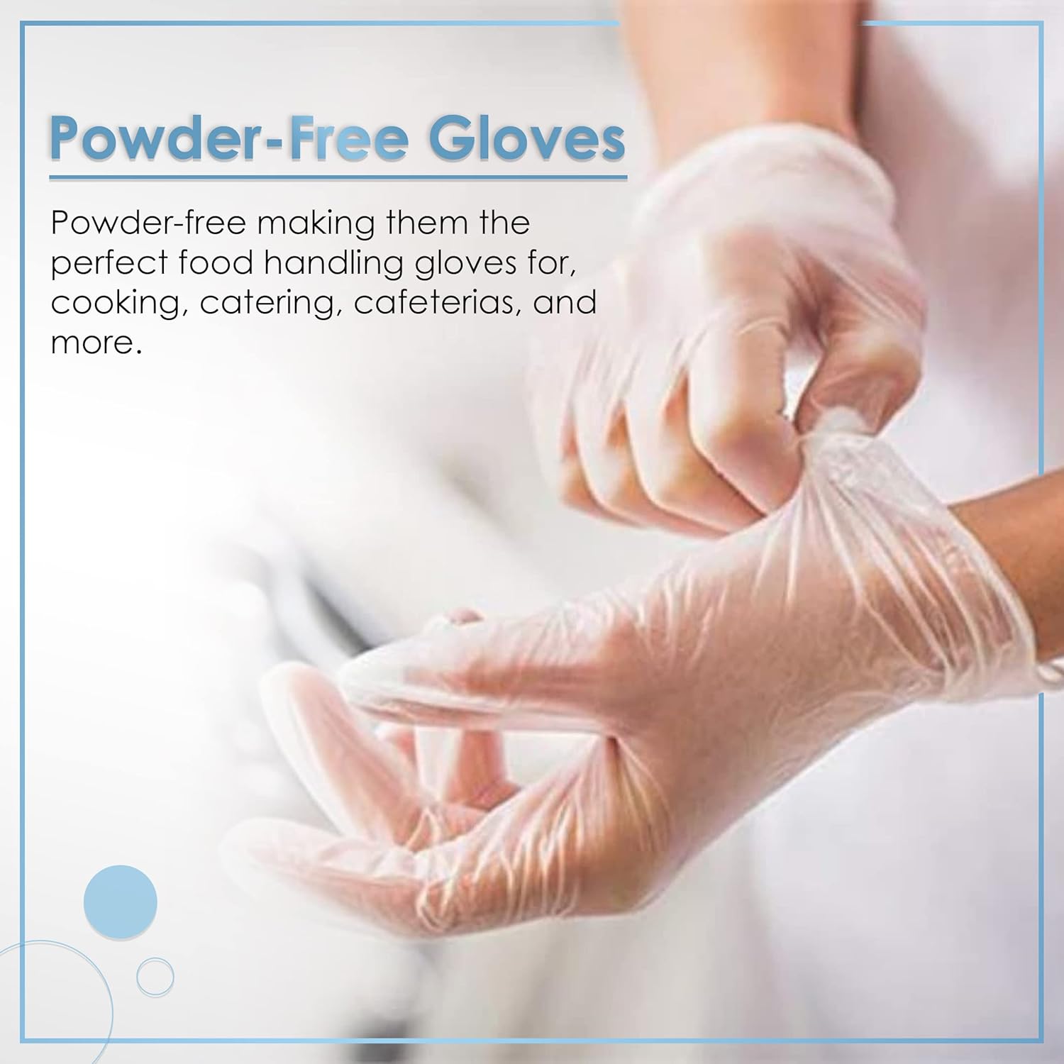 Vital Plastic Gloves, Powder Free, Medium Size (VIT1209C)