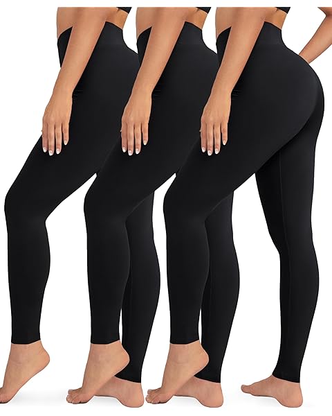 VALANDY High Waisted Leggings for Women Stretch Tummy Control Workout Running Yoga Pants Reg&Plus Size
