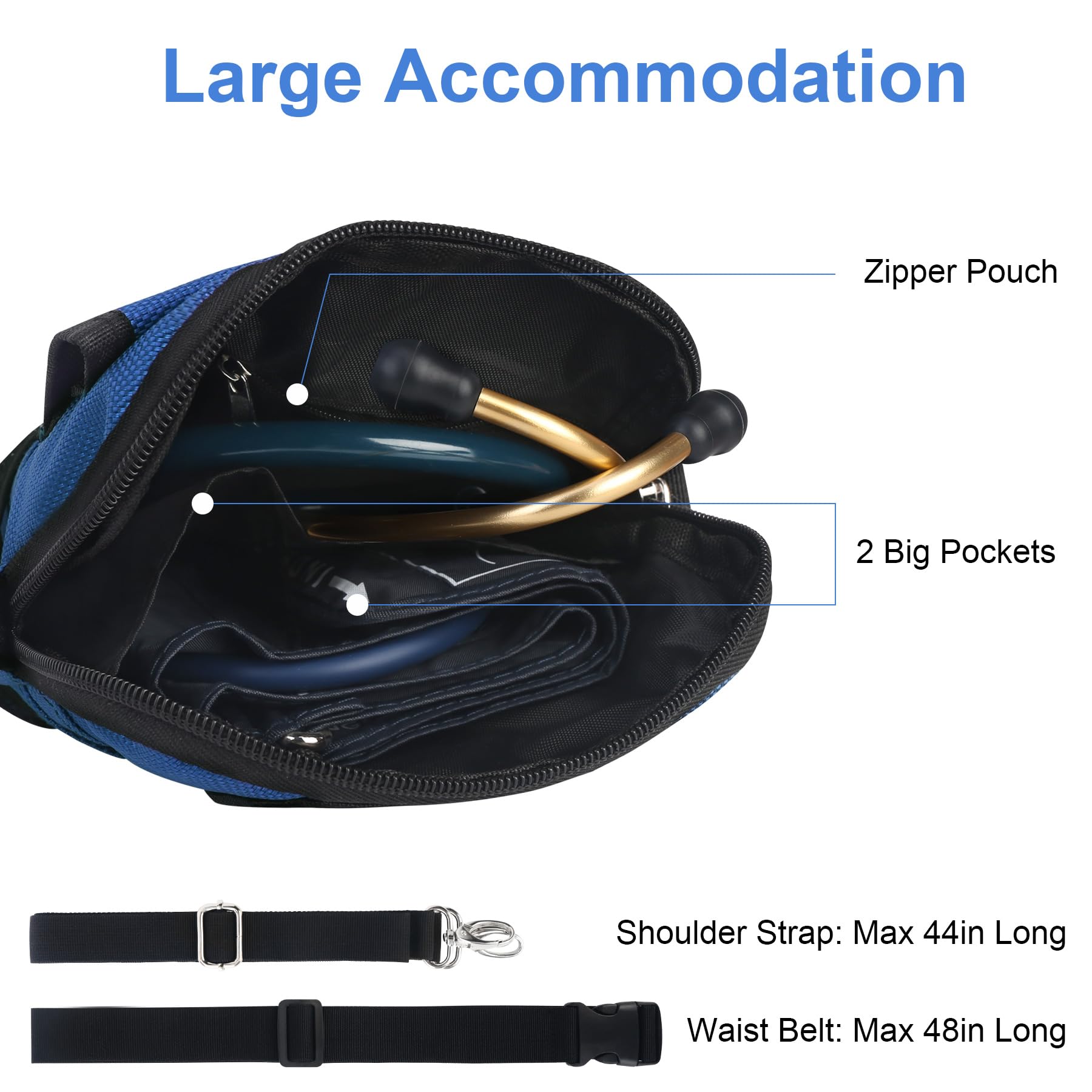 BOVKE Nurse Fanny Pack with Medical Gear Pockets, Tape Holder - Image 3