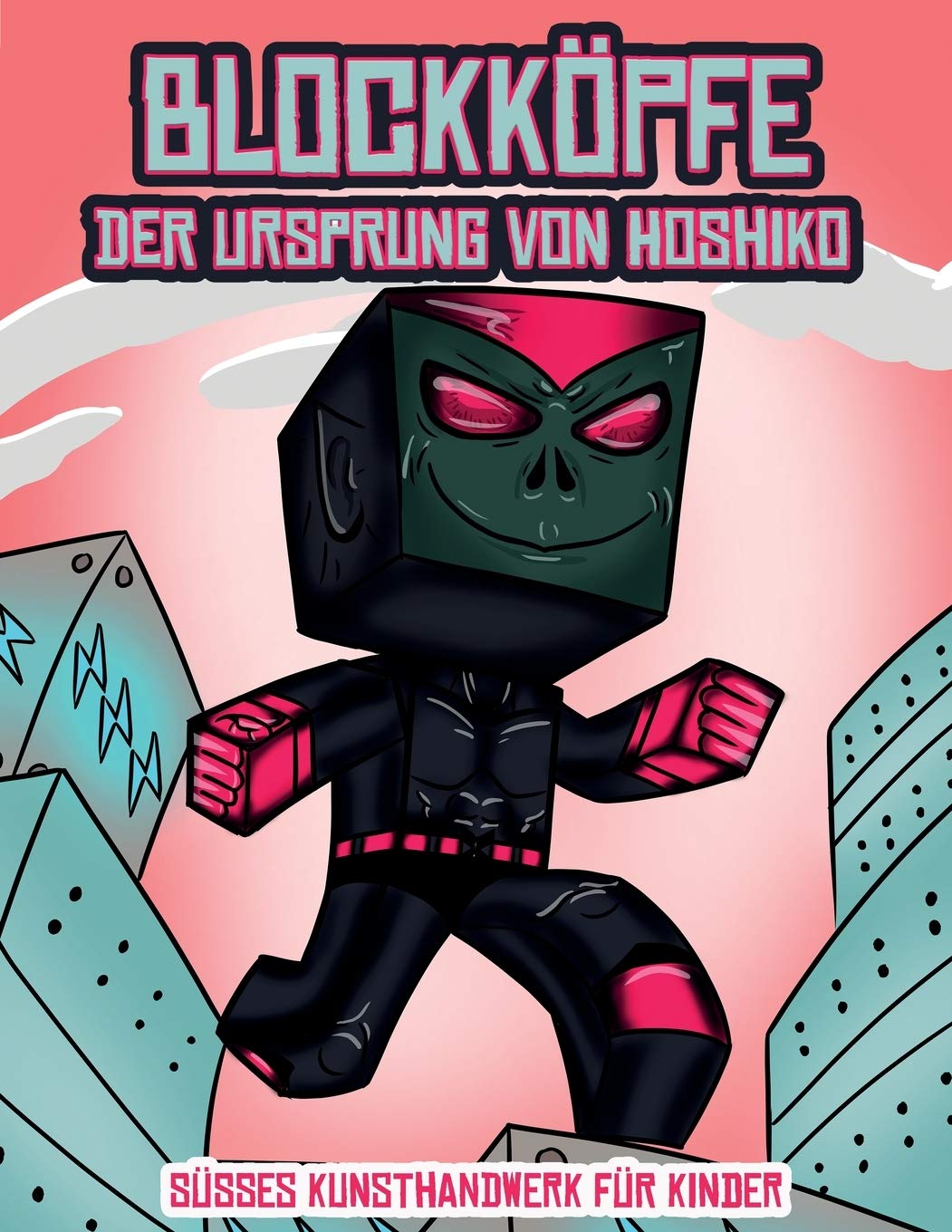 Susses Kunsthandwerk fur Kinder (Blockkoepfe - Der Ursprung von Hoshiko): Dieses Blockkoepfe Papier -Bastelbuch fur Kinder kommt mit 3 speziell ... 4 zufalligen Charakteren und 1 Schwebeboard