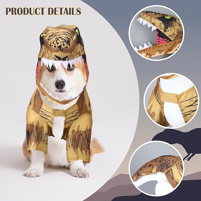 Disfraz de dinosaurio T. Rex para perro, talla Small miniatura 3