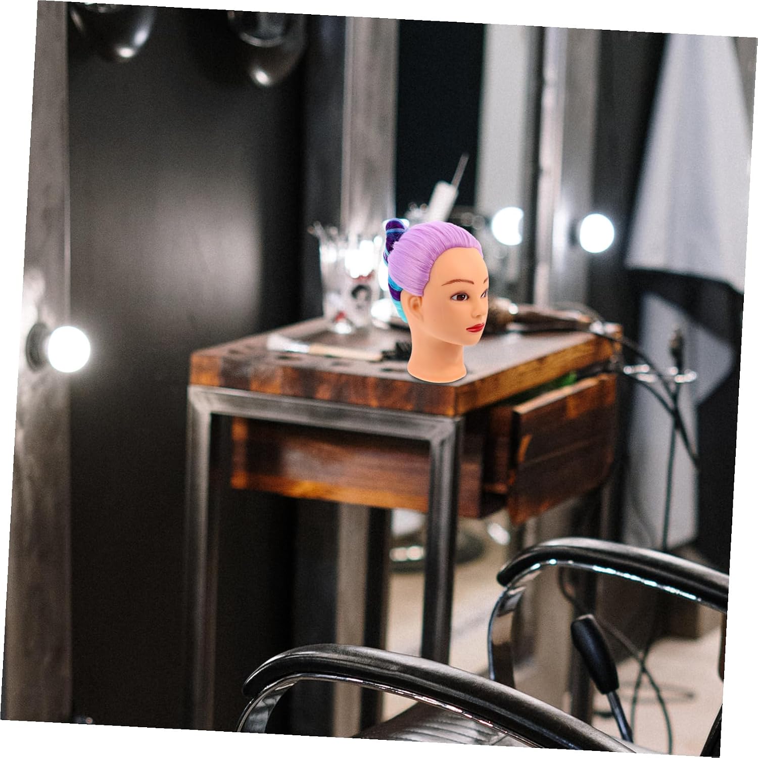 Didiseaon Wig Mannequin Training Head with Long Hair 4-Color Cherry Blossom Set Hairdresser Practice Manikin Doll for Braiding Styling and Cosmetology Salon Use